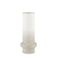 Tovah Medium Textured White Gold Metal Vase