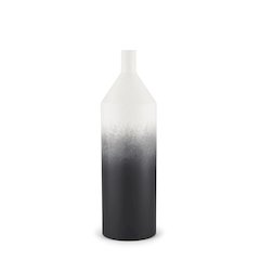 Townley Small White Black Ombre Metal Vase