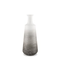 Toru Medium White Grey Ombre Metal Vase