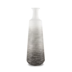 Toru Tall White Grey Ombre Metal Vase