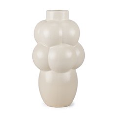 UlvCream Glazed Bubble Ceramic Vase