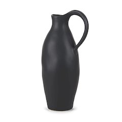 Valora Matte Black Ceramic Jug