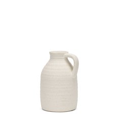 Tyrus Medium Textured Matte White Speckling Ceramic Vase