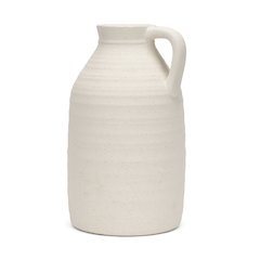 Tyrus Large Textured Matte White Speckling Ceramic Vase