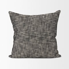 Cream And Black Cotton Decorative Square Pillow Cover