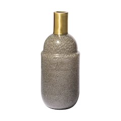 Toba II Tall Brown/Gold Spotted Gourd Style Vase
