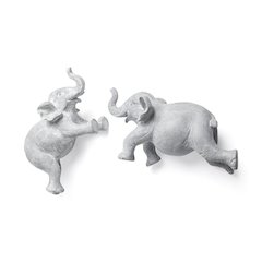 Maynard I  Set of 2 Grey Elephant Wall Decorations