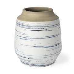 Sonnett Tall White/Blue Ceramic Vase