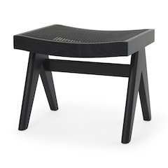 Arvin 21.7L x 17.7W x 18.1H Black Wooden Stool
