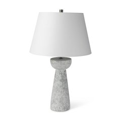 Julia 16.0L x 16.0W x 27.0H Gray Antique Painted Cement Table Lamp