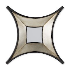 Ovallas 17L x 17H Star Champagne Wood Frame Mirror