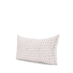 Jayden Cream w/ Merlot Print Linen Lumbar Decorative Pillow Cover