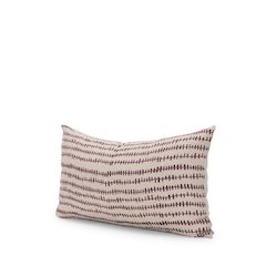 Jenna Beige w/ Merlot Print Linen Lumbar Decorative Pillow Cover