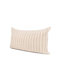 Jace Cream w/ Beige Stripe Lumbar Decorative Pillow Cover