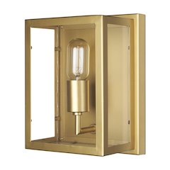 Cairn Brushed Gold Metal w/ Glass 1-Light Wall Sconce