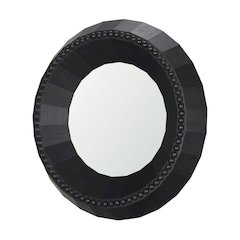 Ranela Black Beaded Wooden Wall Mirror