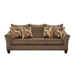 Camero Cafe Fabric Pillowback Sofa