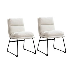 Milos Upholstered Dining Chairs, Set of 2