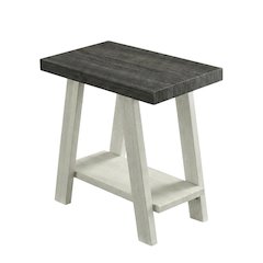 Grey, Side Table, Open Shelf, Quality Build, Durable Wood Frame