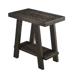 Brown, Side Table, Open Shelf, Quality Build, Durable Wood Frame