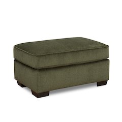 Marvella Living Room Ottoman with Mosswood Chenille Upholstery