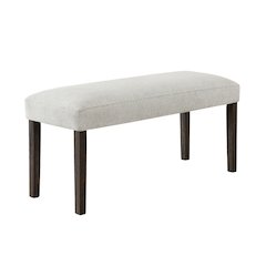 Sorlen Contemporary Upholstered Dining Bench, Gray