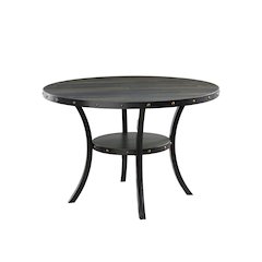 Biony Dining Collection Espresso Wood Railhead Dining Table
