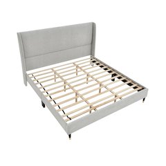 Rozitta Upholstered Wingback Platform Bed, King