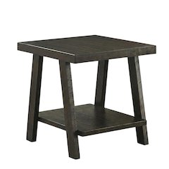Brown, End Side Table, Open Shelf, Quality Build, Durable Wood Frame