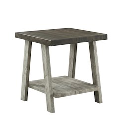 Brown, End Side Table, Open Shelf, Quality Build, Durable Wood Frame