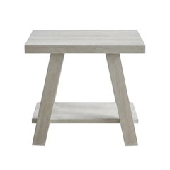 White, Side Table, Open Shelf, Quality Build, Durable Wood Frame