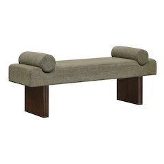 Brooke Contemporary Upholstered Bench, Green