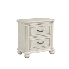 Nelson 2-Drawer Bedroom Nightstand, Antique White