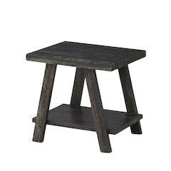 Charcoal, End Side Table, Open Shelf, Quality Build