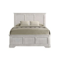 Maderne Wood Panel Bed, Queen, Antique White Finish