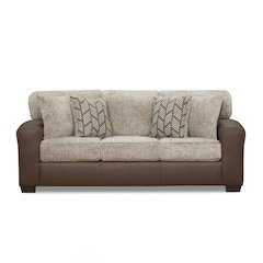 Marvella Living Room Sofa with Chocolate Faux Leather