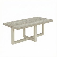 Weathered Gray and Beige Coffee Table with Modern Design and Sturdy Build