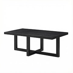 Black Contemporary Coffee Table with Sturdy Build and Sleek Modern Design