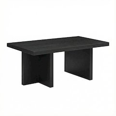 Black Coffee Table with Sturdy Construction and Sleek Contemporary Design