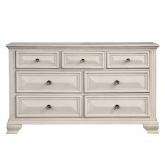 Renova Distressed Parchment 7-Drawer Dresser
