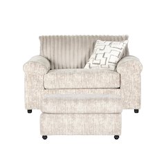 Nason Wide Wale Corduroy Cuddle Chair and Ottoman Set, Charcoal