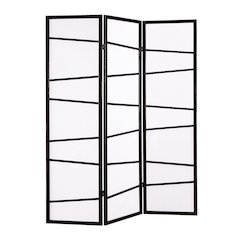 Nivna 3-Panel Screen Room Divider, Black