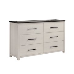 Realynn 6-Drawer Bedroom Dresser, Off-White Finish