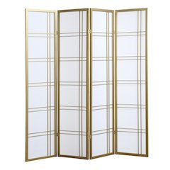 Seto 4-Panel Golden Room Divider Screen