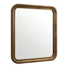 Eldren Wood Frame Mirror, Walnut Finish