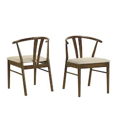 Lavin Wishbone Dining Chairs, Set of 2, Walnut