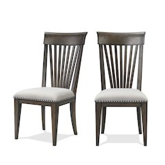 Grant Nailhead Trim Upholstered Dining Chairs, Set of 2, Beige