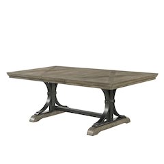 Birmingham Nailhead Driftwood Finish Extendable Table