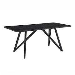 Axler 70-in Length Dining Table, Tripod-Cross Leg, Black