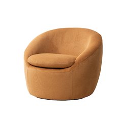 Winnie Modern Barrel Chair, 360° Swivel